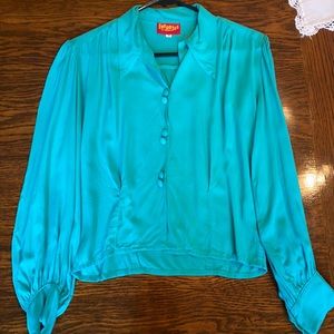 Freddie’s of Pinweood teal Spellbound blouse